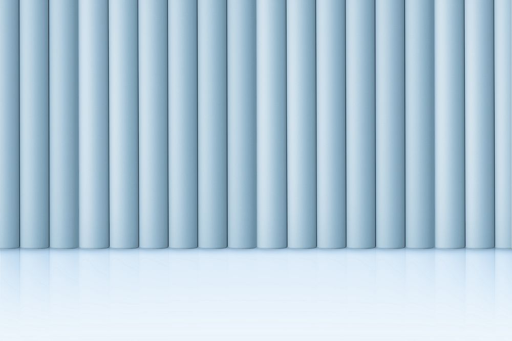 Blue curtains wall product background mockup, 3D, editable design