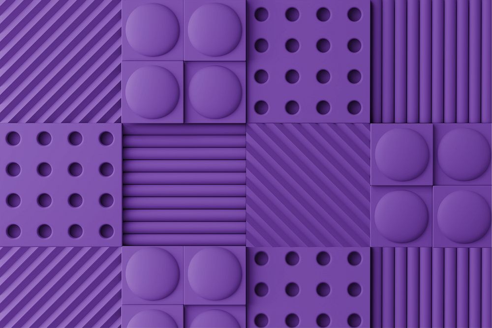 Abstract wall product backdrop mockup, 3D purple, editable design