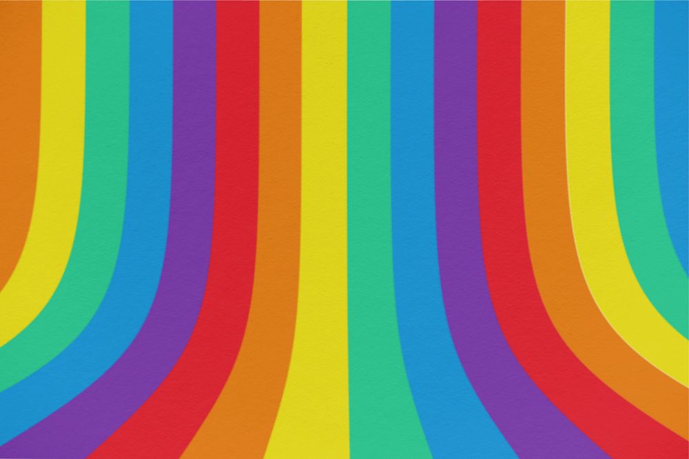 Rainbow wall product background, colorful, editable design