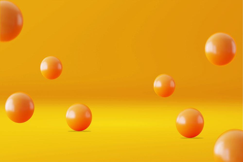 Orange bubbles product background mockup, 3D colorful, editable design