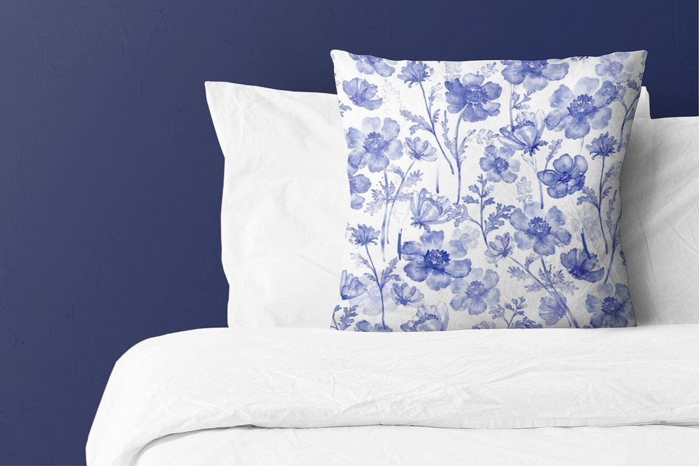 Pillow cushion cover mockup, editable design