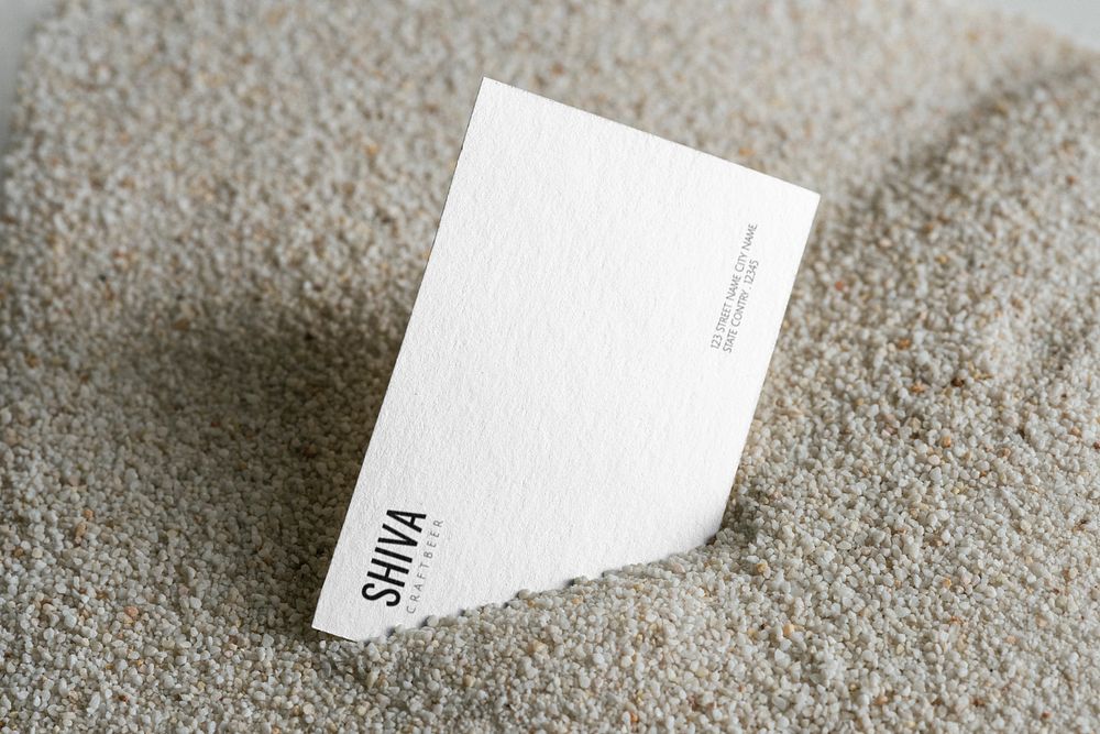 Minimal business card mockup, professional branding, customizable design