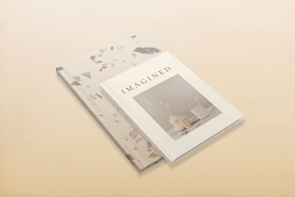 Aesthetic book cover mockup, editable design