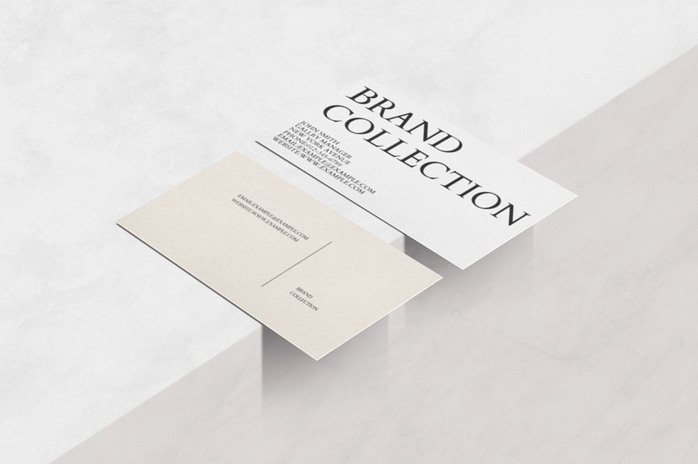 Minimal business card mockup, professional branding, customizable design