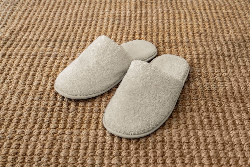 Editable slippers mockup, product design