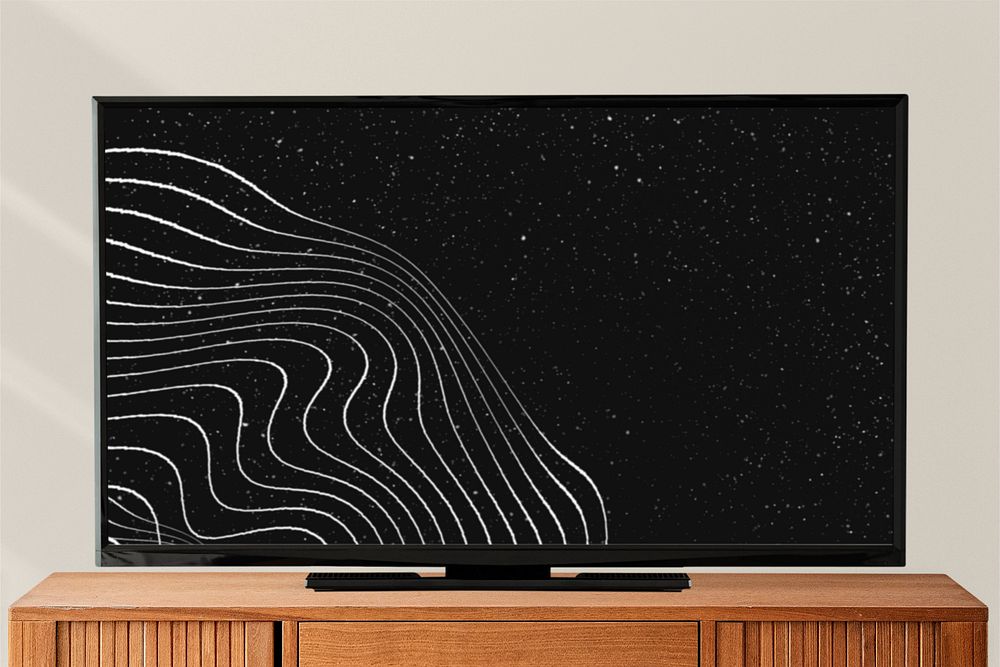 Smart TV screen mockup, editable design