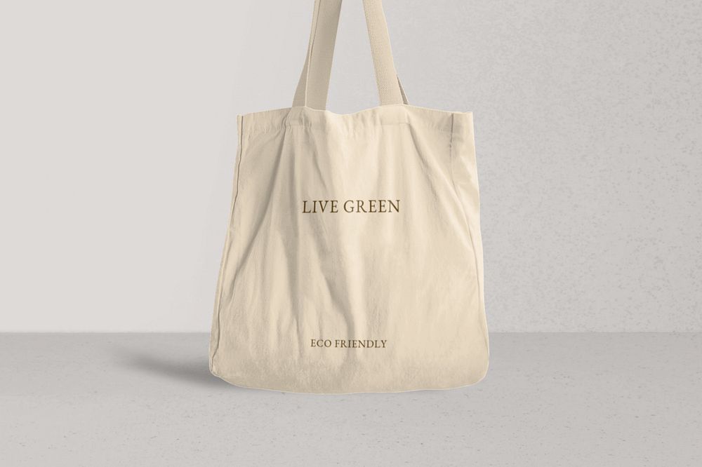 Editable tote bag mockup, environmentally friendly product design