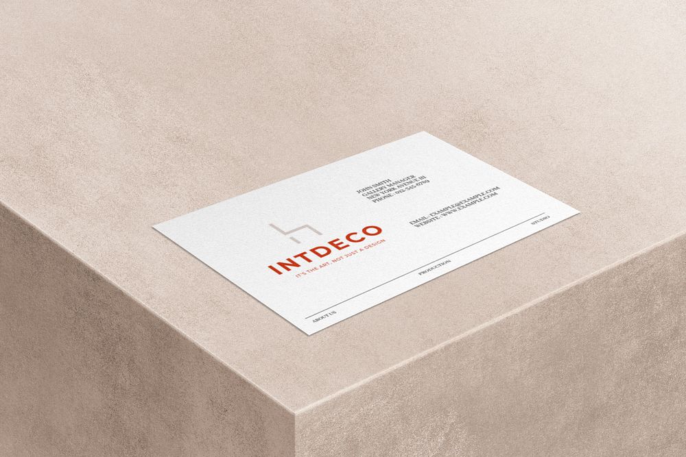 Business card mockup, professional branding identity, editable design