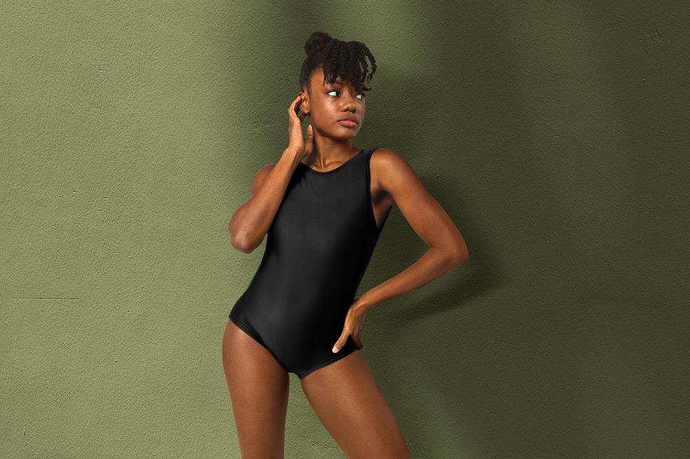 Women's one-piece swimsuits mockup, editable design