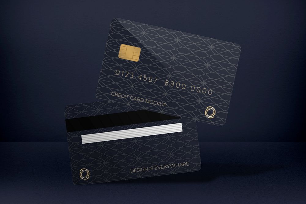 Luxury credit card mockup, editable design