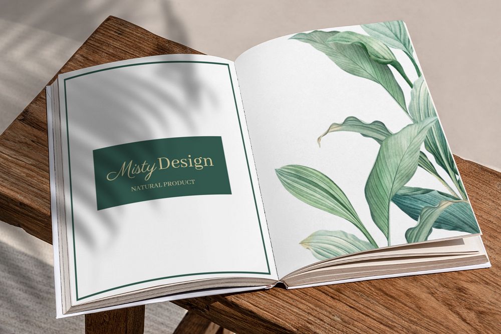 Magazine page mockup, realistic publication, editable design