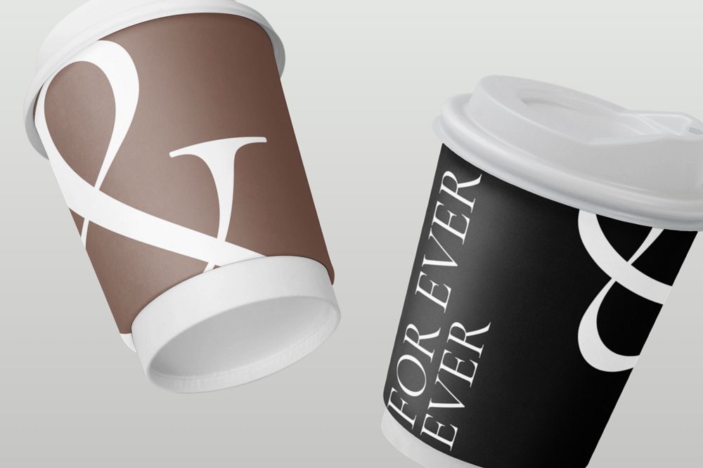 Coffee paper cup editable mockup