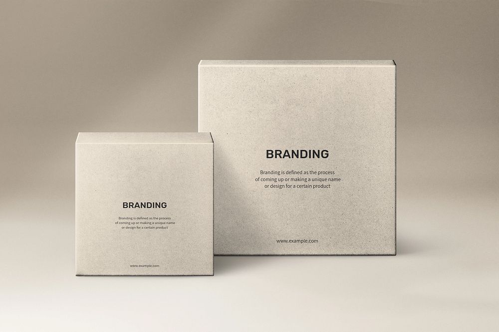 Packaging box mockup, editable design