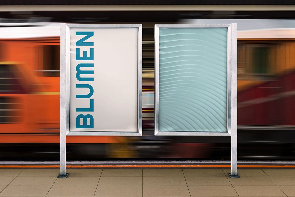 Billboard sign mockup, editable design