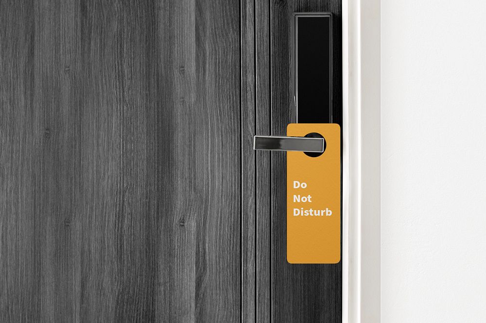 Hotel room tag mockup, editable design