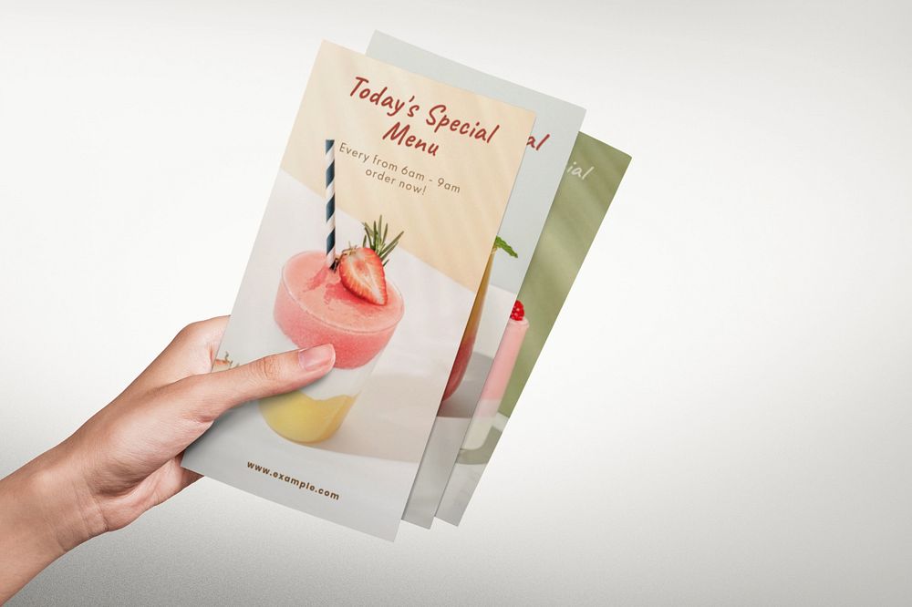 Brochure, flyer mockup, editable design