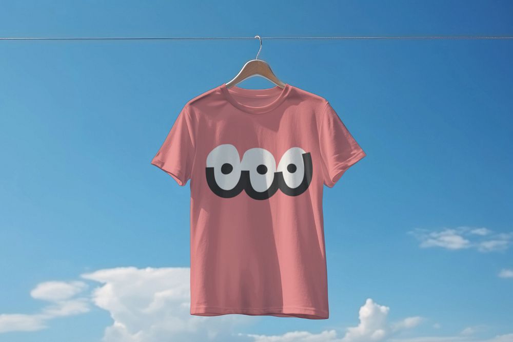 Realistic t-shirt  editable mockup, casual fashion 