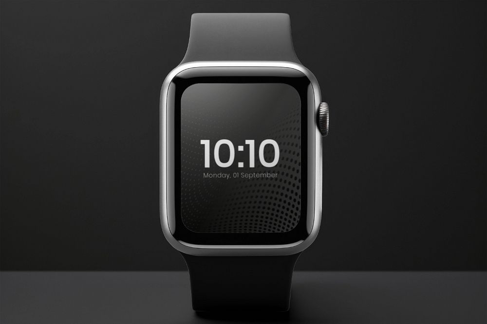 Smartwatch screen  editable mockup, realistic digital device 