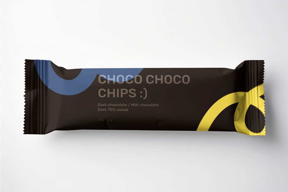 Energy bar  editable mockup, product packaging 