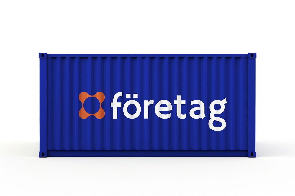 Shipping container  editable mockup, cargo storage 