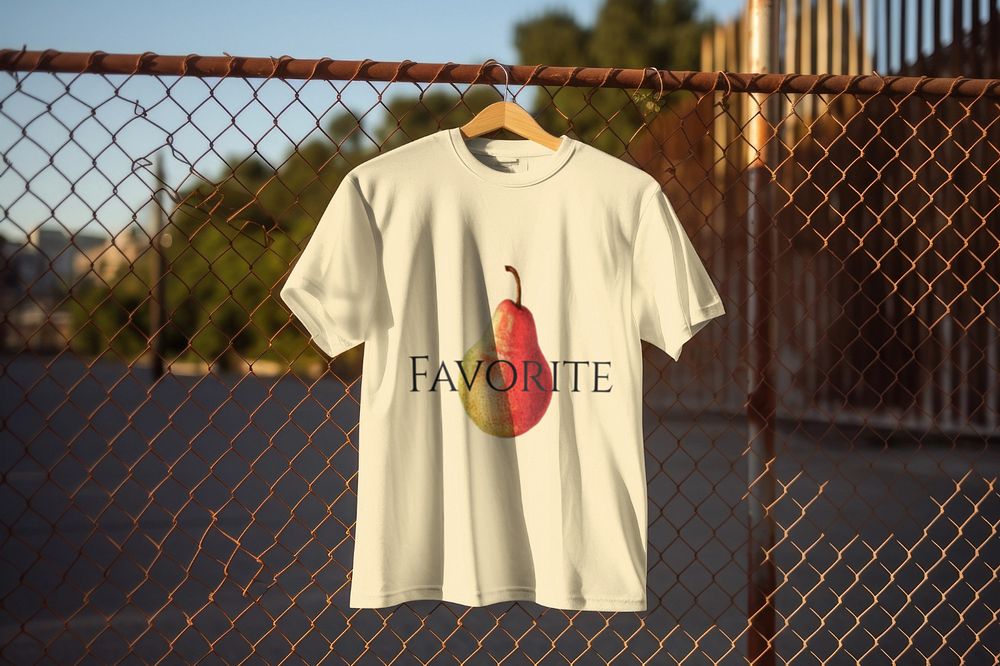 Realistic t-shirt  editable mockup, casual fashion 