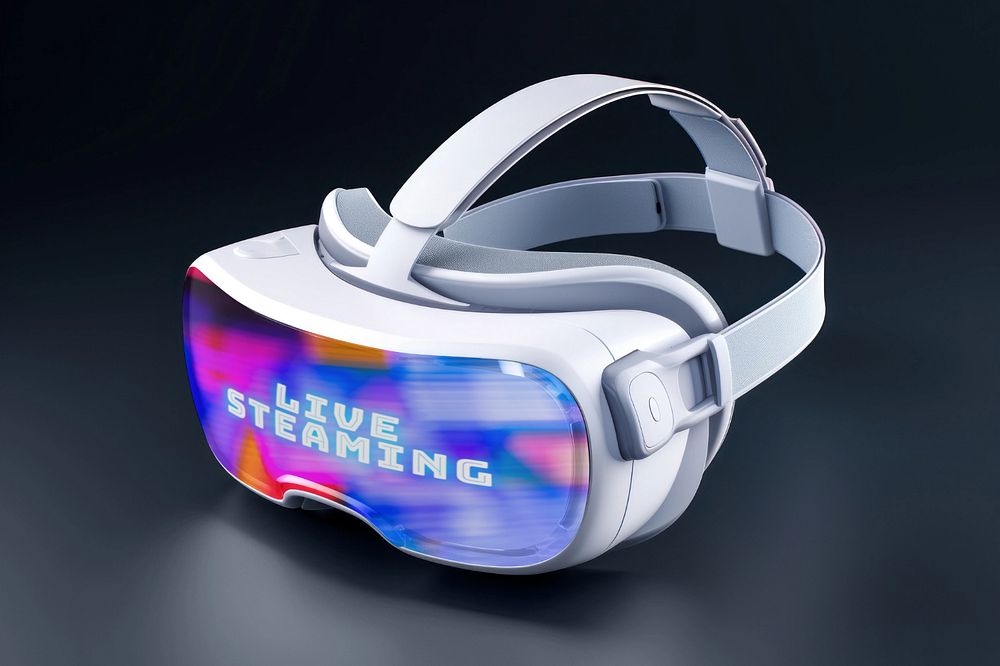 VR glasses  editable mockup, digital device 