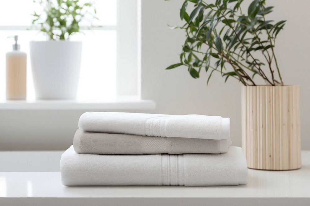 Folded towels  editable mockup 