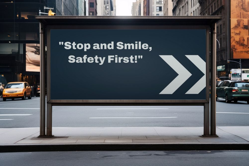 Street billboard sign  editable mockup 