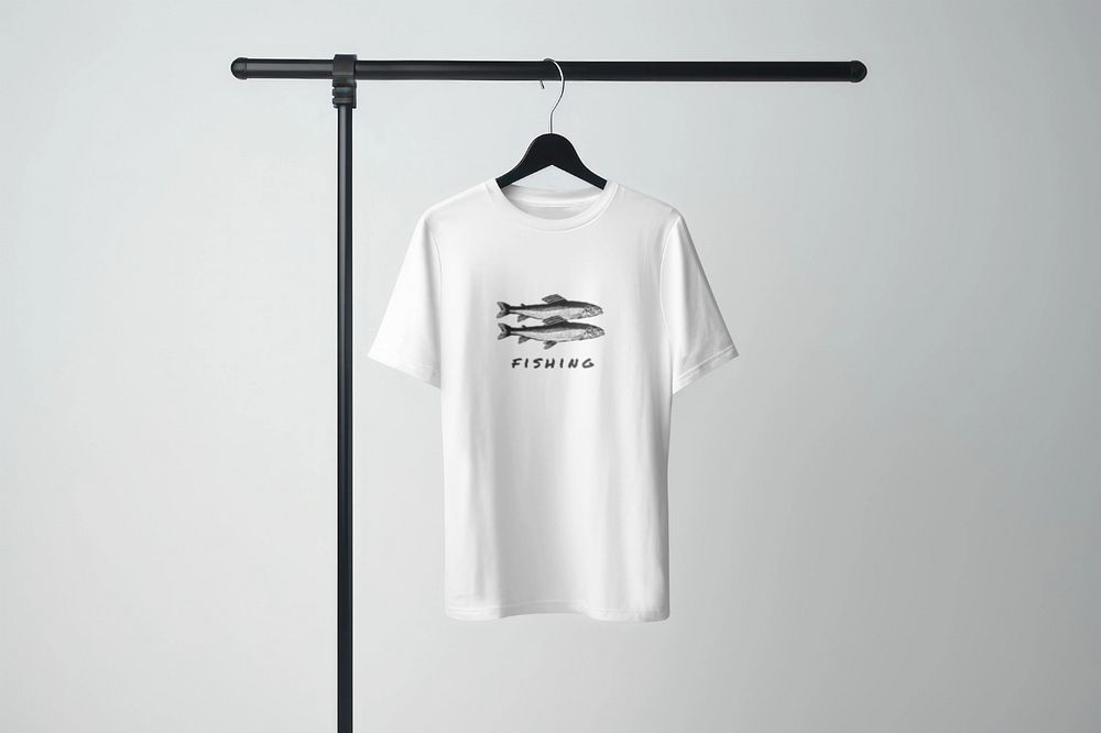 Editable hanged t-shirt mockup fashion design