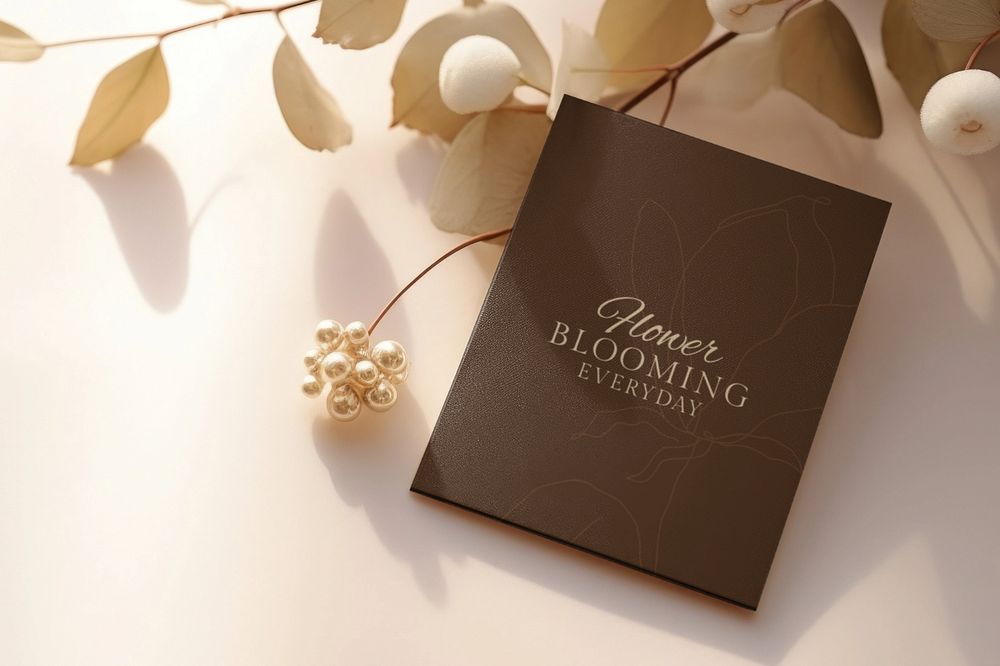 Editable greeting card mockup stationery design