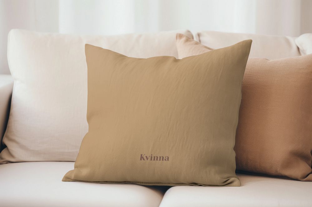 Editable cushion pillow interior mockup design