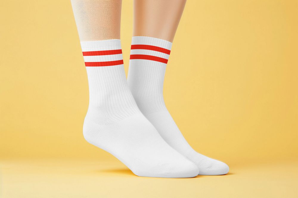 Editable low socks mockup casual fashion design