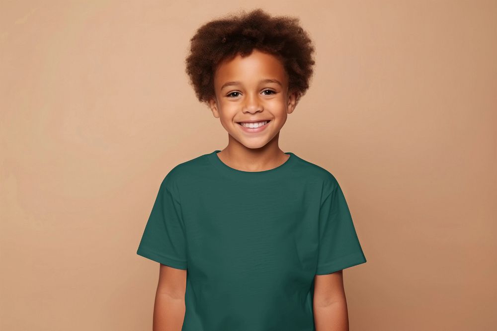 Editable children's t-shirt mockup fashion design