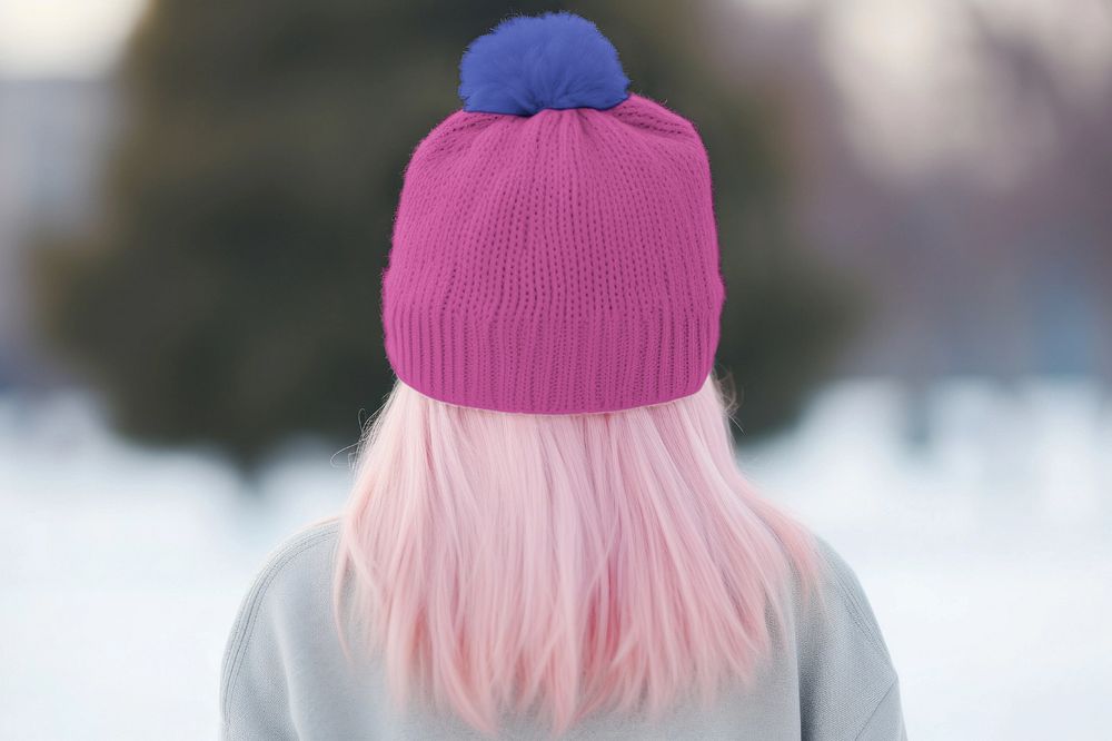 Editable winter beanie mockup clothing fashion design