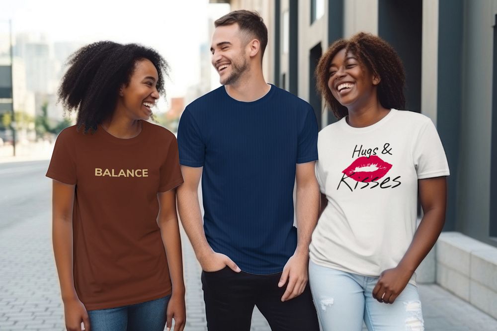 Editable unisex t-shirt mockup fashion design