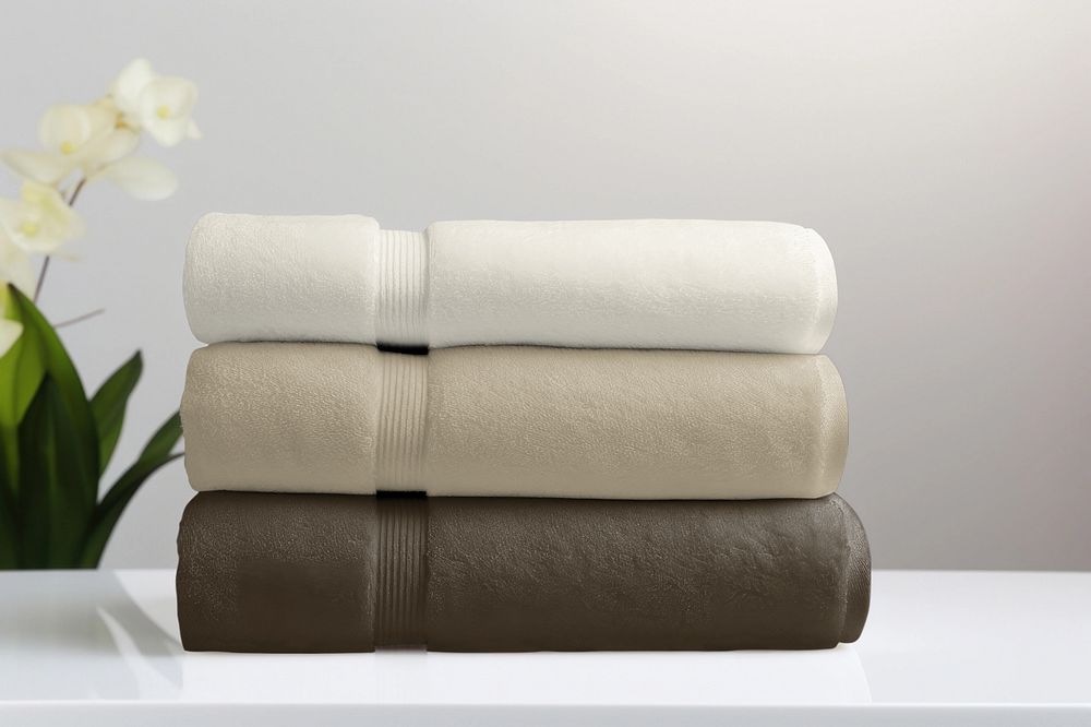 Editable stacked towel interior mockup design