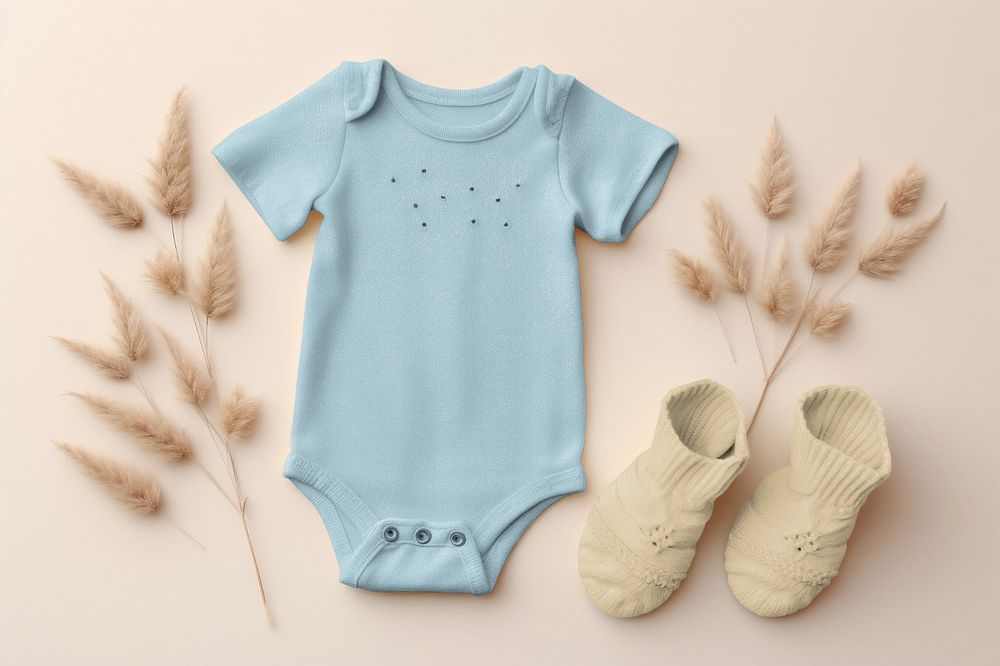 Editable baby clothes mockup fashion apparel design