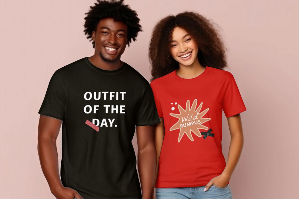 Editable casual t-shirt mockup fashion design