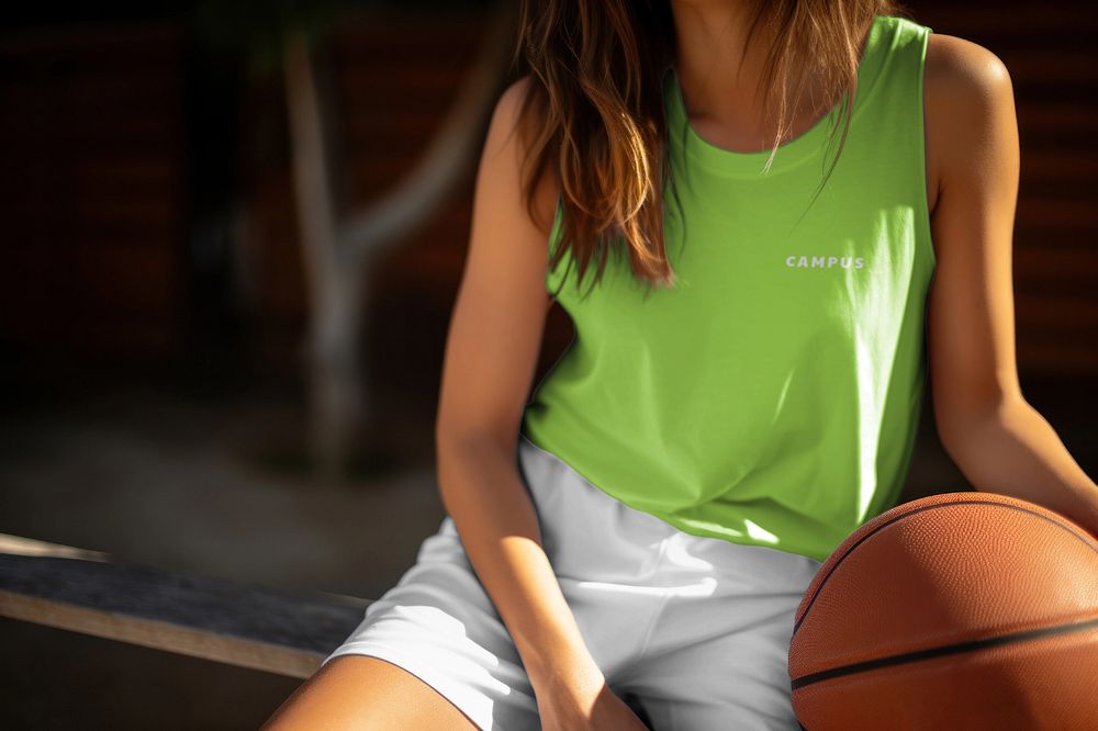 Editable tank tops mockup, sportswear design