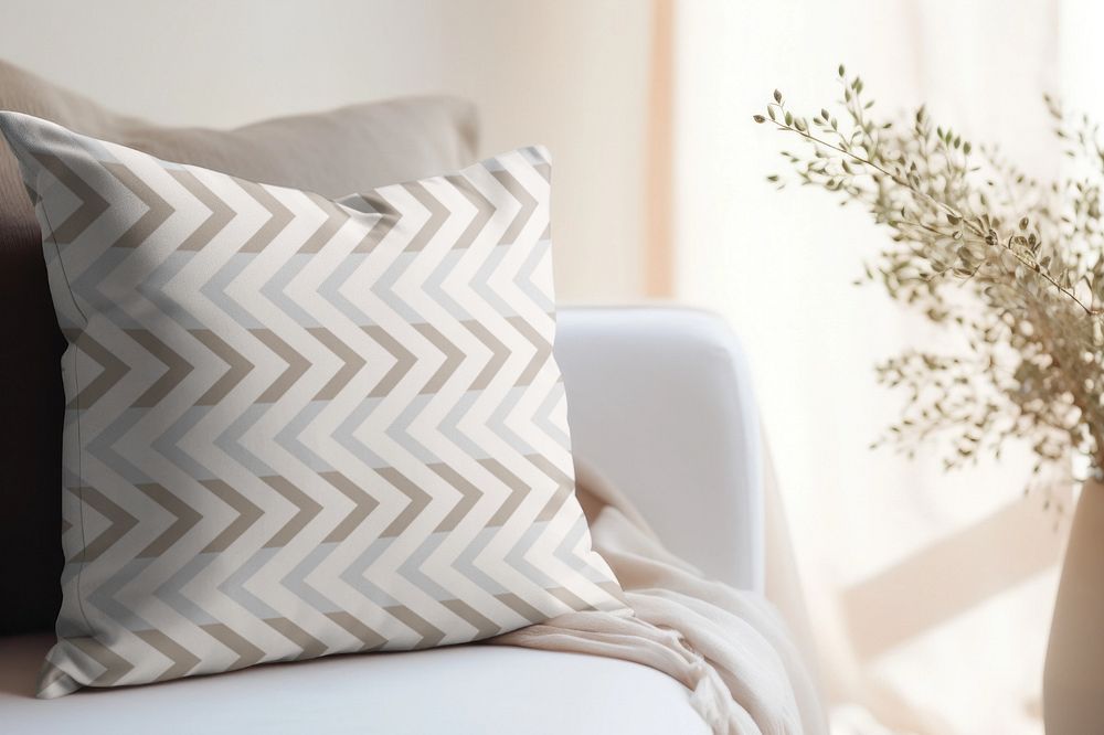 Cushion pillow cover  editable mockup 