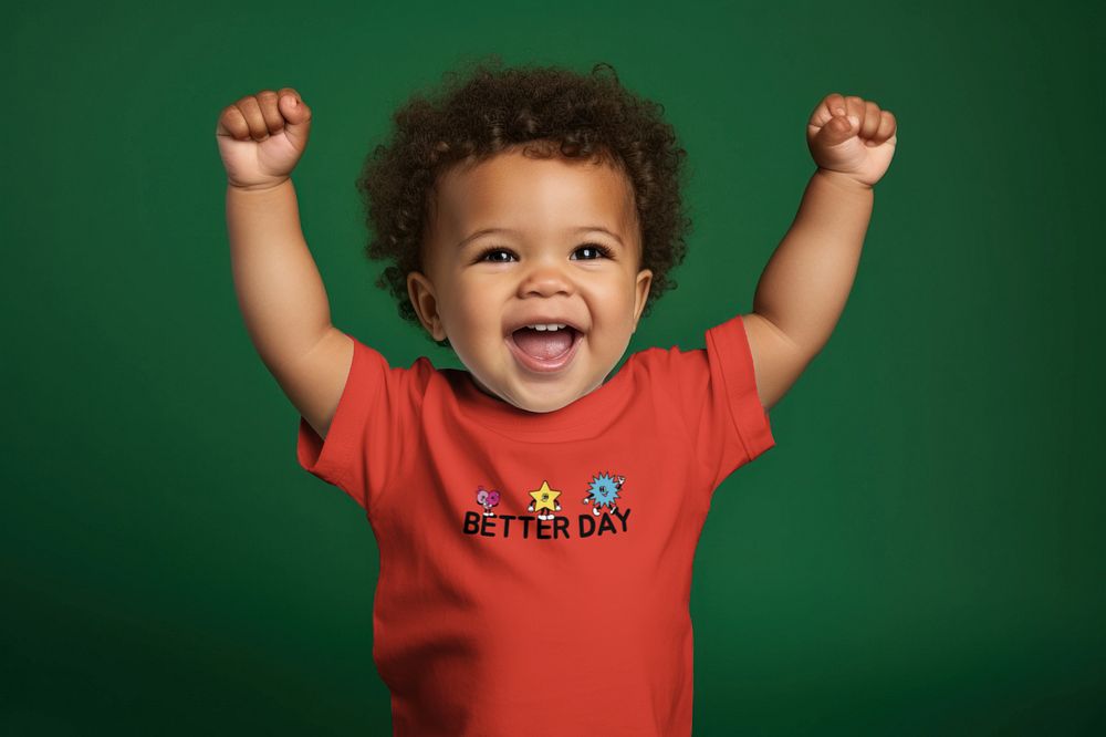 Toddler t-shirt  editable mockup, kids clothing 