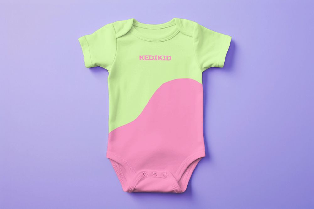 Baby pyjamas  editable mockup, kids clothing 