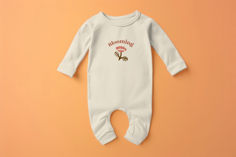 Baby pyjamas  editable mockup, kids clothing 