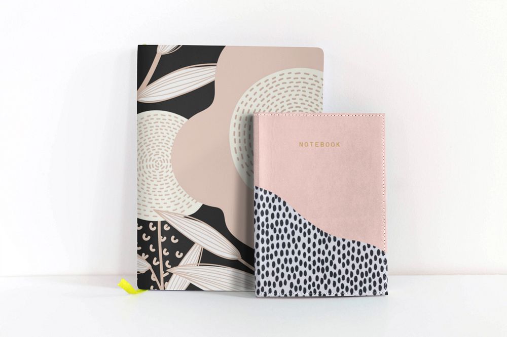 Diary cover mockup, editable design