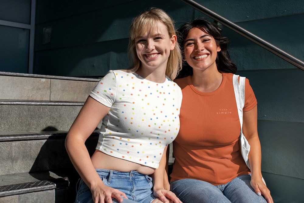 Women's crop top mockup, editable design