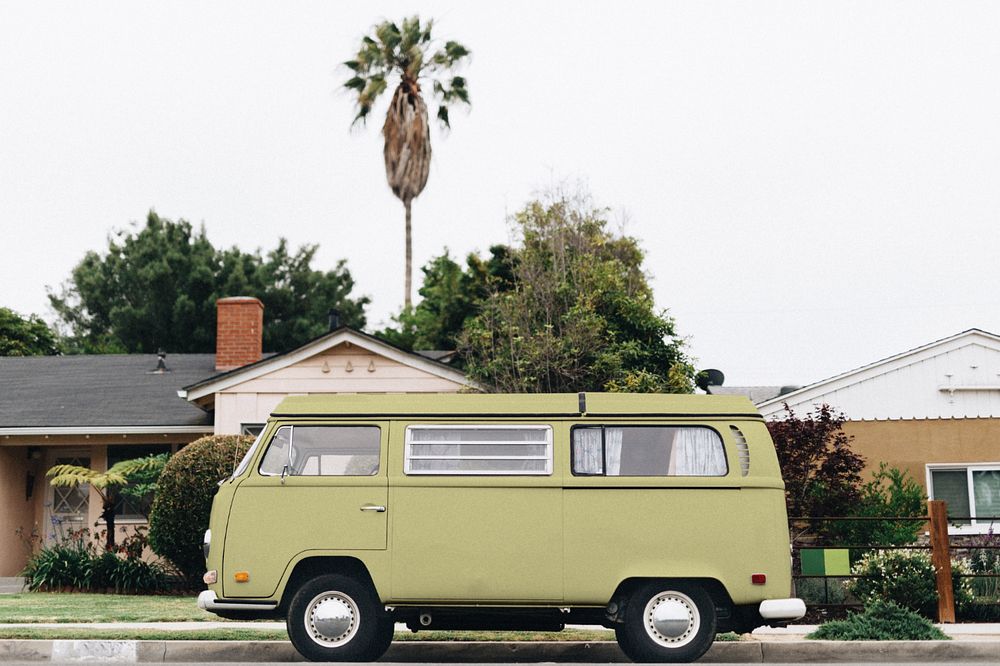 Editable microbus mockup design