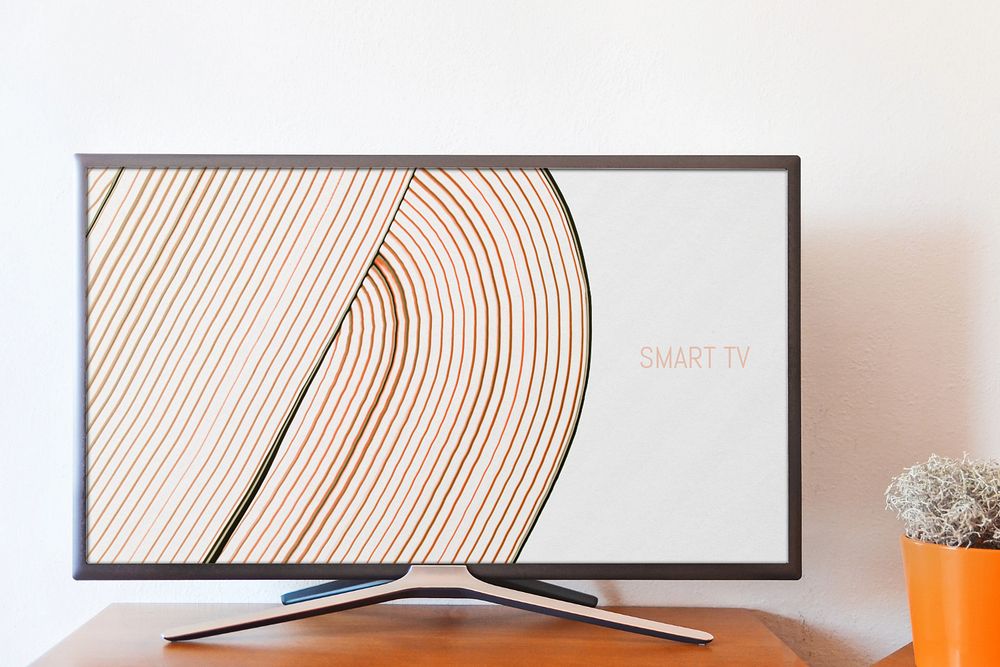 Smart TV screen mockup, editable design