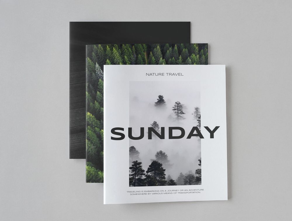 Editable magazine mockup design