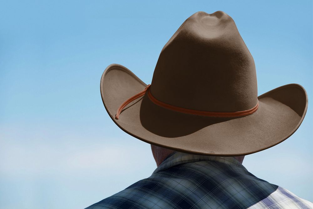 Cowboy hat  editable mockup, headwear apparel