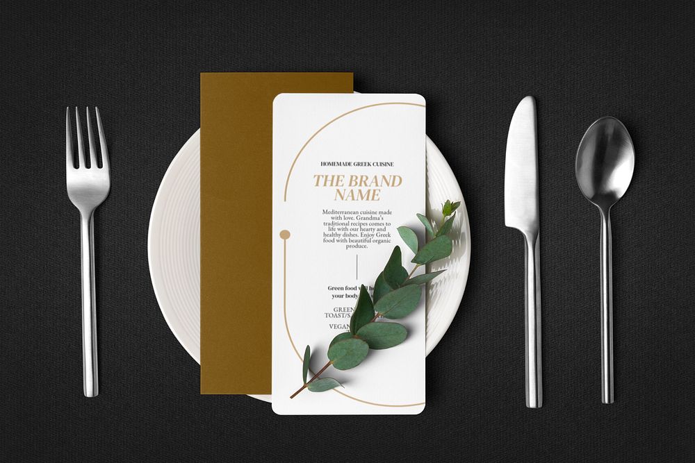 Editable invitation card mockup, flat lay design